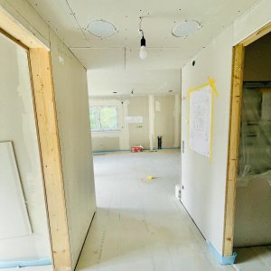 Eingangsbereich im Bauzustand